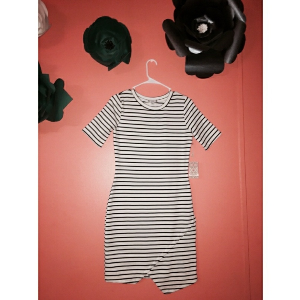 Striped bodycon dress